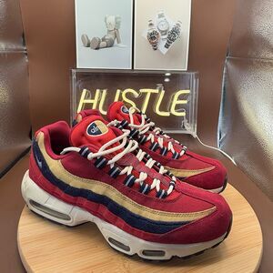 Nike Air Max 95 PRM Red Crush/Wheat Gold (2018) Men’s Sz 8